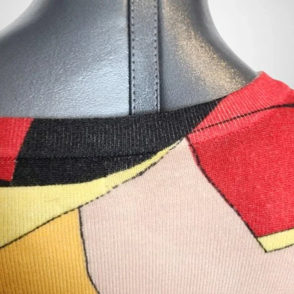 Emilio Pucci Iride Print Silk/Cotton Sweater Pullover Top - Size: 38 - Picture 14 of 16